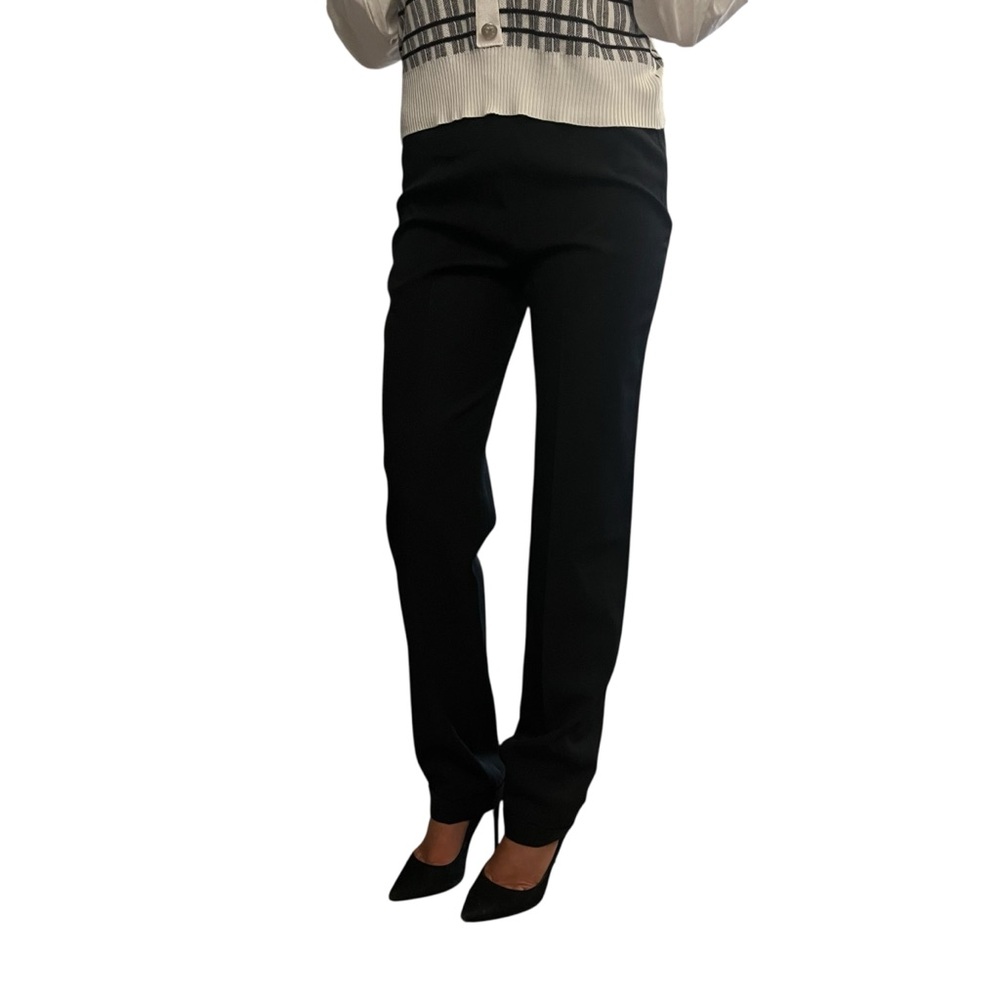 Women’s Black Chanel Straight Leg Pants 2001 Collection by Karl Lagerfeld SZ S